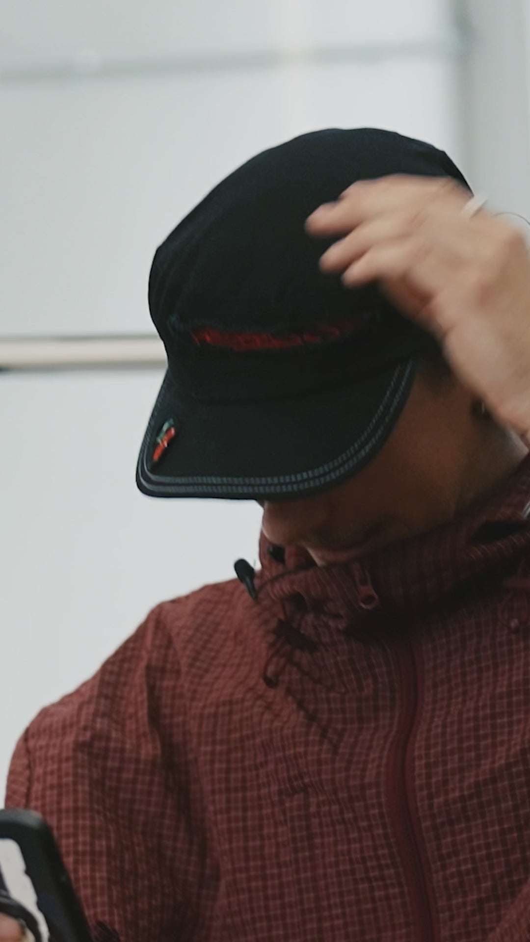 Black Cherry Military Cap