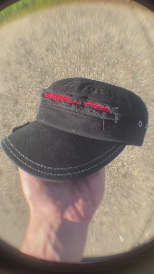 Black Cherry Military Cap